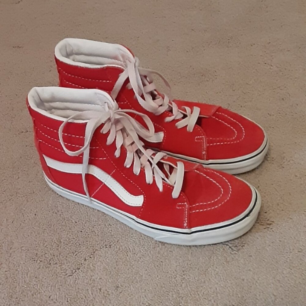 Red Vans Sk8-High High Top Sneaker